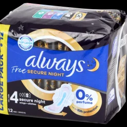 Lichaamsverzorging-Always Free Secure Night maandverband 12 Stuks | Action NL