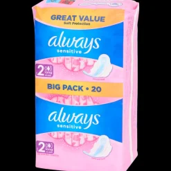 Lichaamsverzorging-Always maandverband Sensitive 20 Stuks | Action NL
