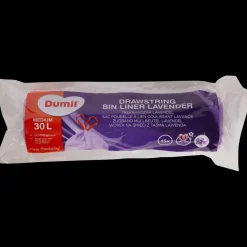 Prullenbakken- Dumil trekband vuilniszakken Lavendel 30 liter | Action NL