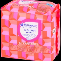 Lichaamsverzorging- Femapure No Worries maandverband Super 12 Stuks | Action NL