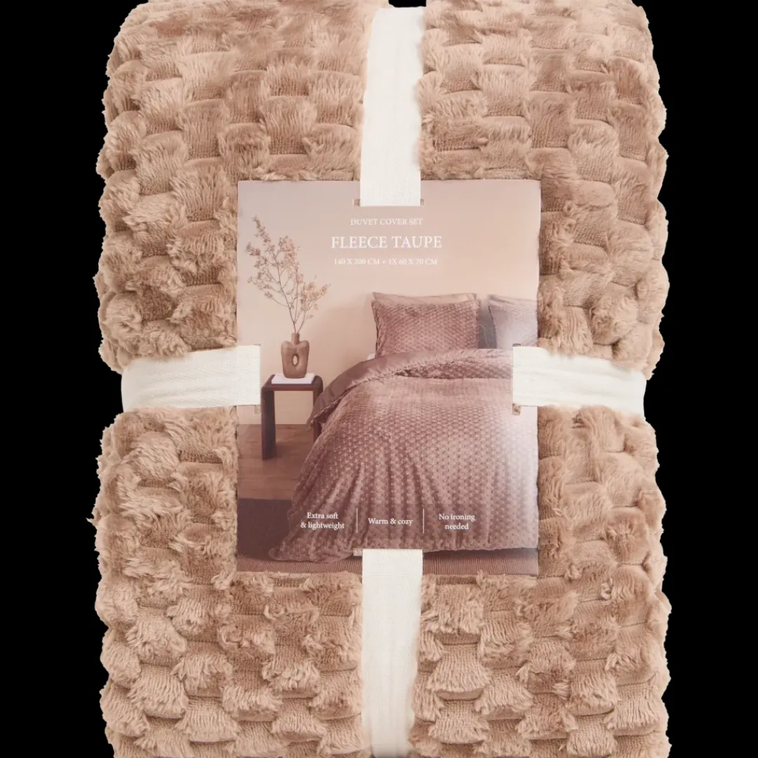 Beddengoed- Fleece dekbedovertrek Coco 140 x 200 cm | Action NL