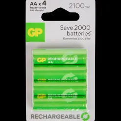 Batterijen- GP oplaadbare batterijen AA 4 Stuks | Action NL