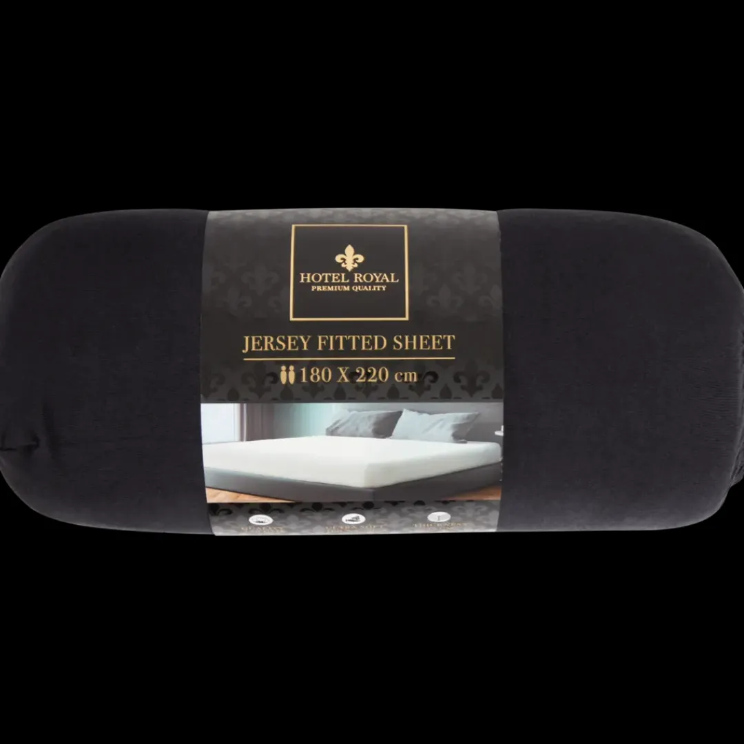 Beddengoed-Hotel Royal jersey hoeslaken 180 x 220 x 25 cm | Action NL