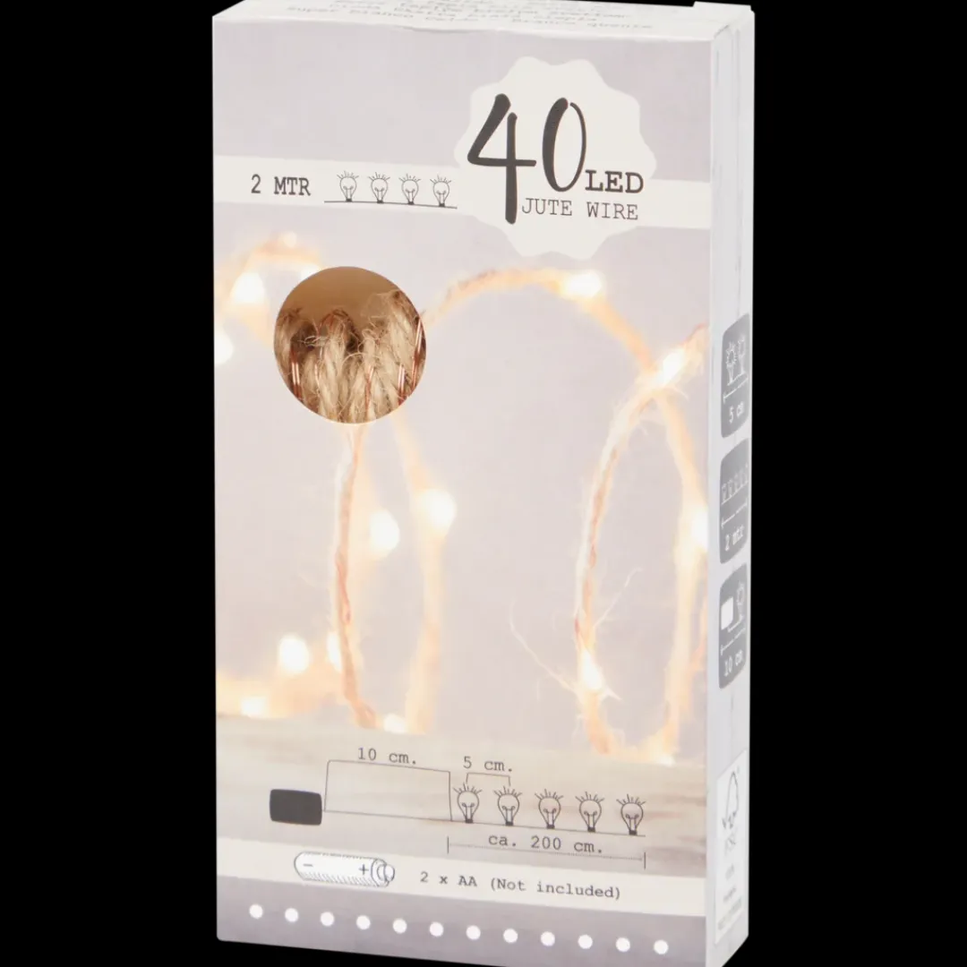 Woonaccessoires- Jute touw met ledverlichting | Action NL