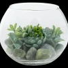 Kunstplanten & -Bloemen- Kunst-vetplant in glazen pot | Action NL