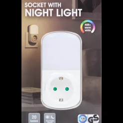 Verlengsnoeren- Stekker adapter met nachtlamp | Action NL