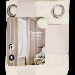 Raamdecoratie- Verduisterend gordijn Bouclé Polyester | Action NL